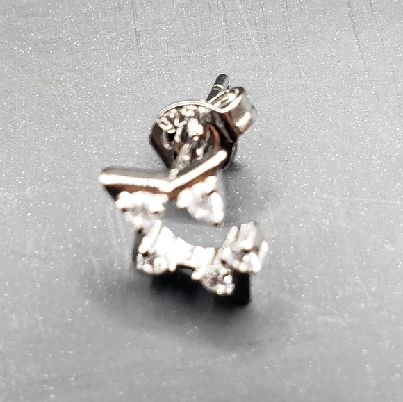 Sterling Silver 925 Star Stud Earrings Minimalist Delicate Jewelry Gift - Picture 5 of 5